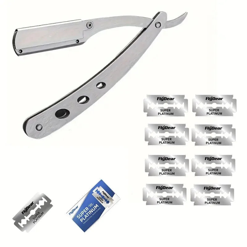 Shaving Razor Face Manual Shaves Blades Foldable Straight  Safety Razor Men Stainless Steel Care Body Face Hair Removal Knife