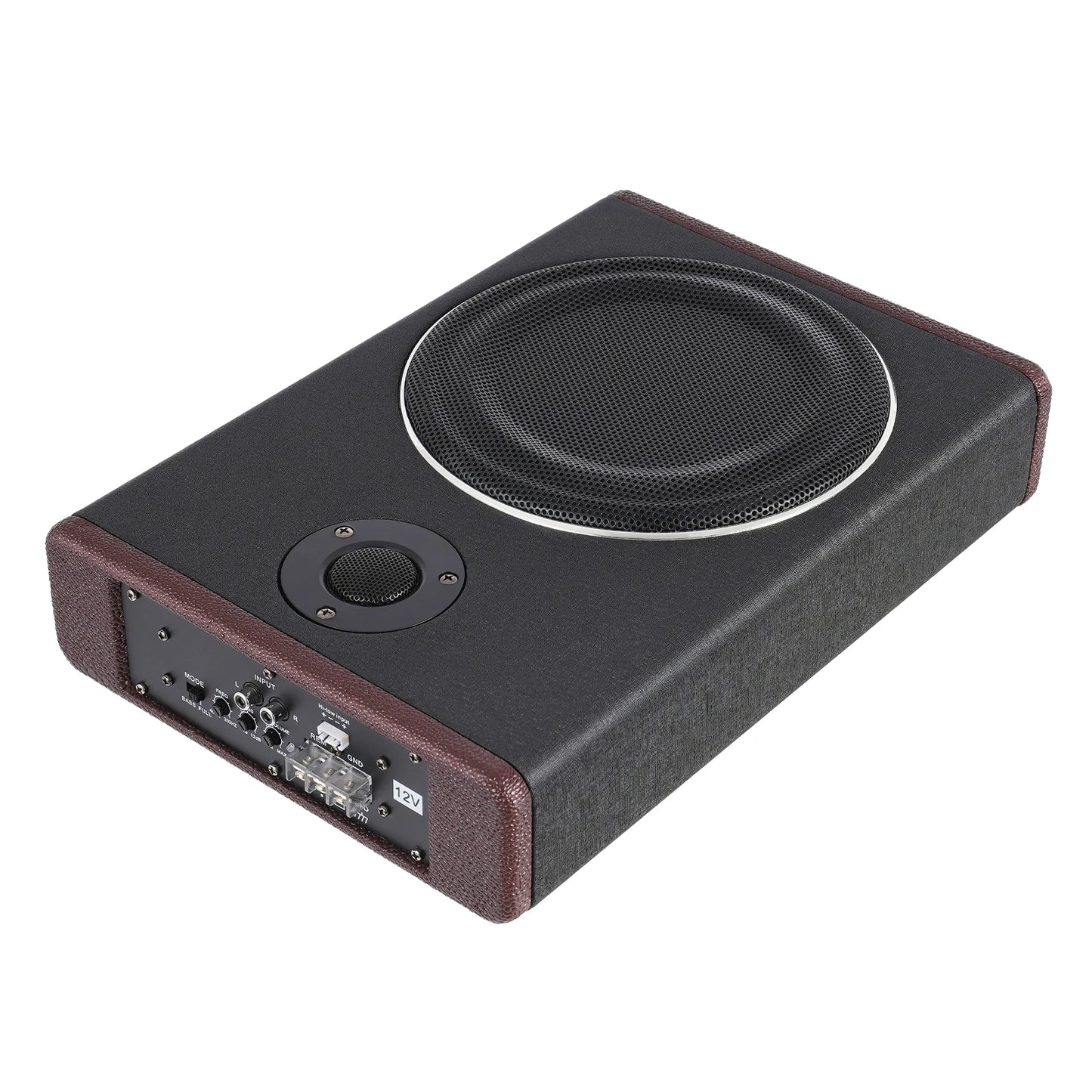 8 Inch 600W Underseat Car Audio Ultra Slim Compact Active Subwoofer System Loud Sound Audio Active Bass Box