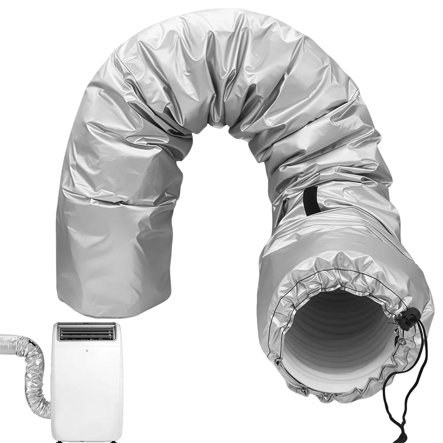 Air Conditioning Hose Cover for 5-5.9-inch Exhaust Hose AC Exhaust Pipe Sleeve Heat Insulation Dustproof Protective Cover
