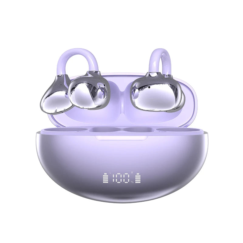 AI Translation Earbuds Pearl Clip Ear Open Bluetooth Earbuds 144 Languages Real-Time Translation for Travel Business Learning