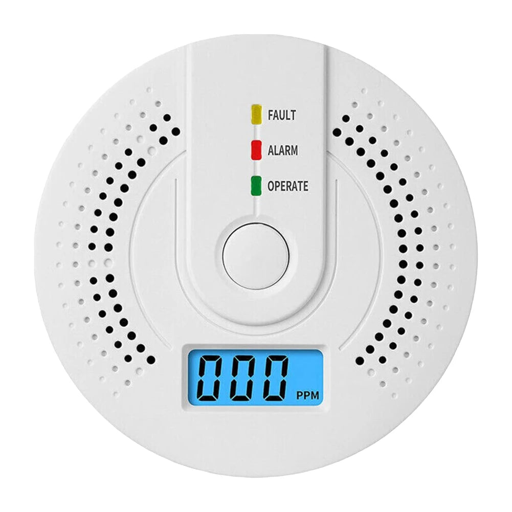Independent CO Alarm Sensor Carbon Monoxide Alarm Detector High Sensitive Warning LED Display CO Alarm Battery Powered