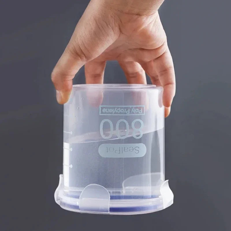 Plastic Sealed Storage Tank Large Capacity Clear Airtight Kitchen Organizer Grain Crisper Have Scale Spice Container Jars New