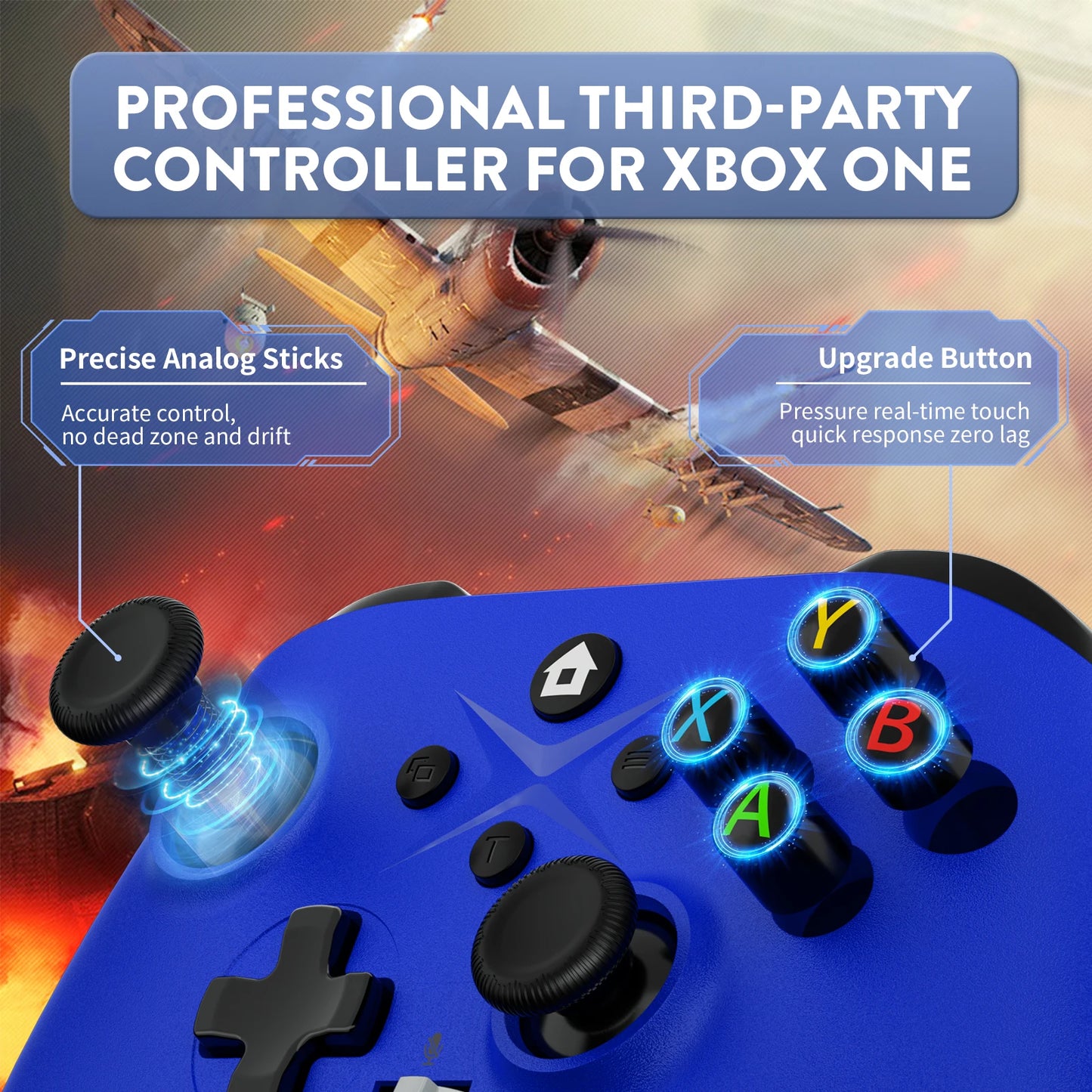 2.4G Wireless Gamepad For Xbox One Series X/S/PC/IOS//Steam 6 Axis Gyro Turbo Function Game Consoles XBOX Controller Joystick