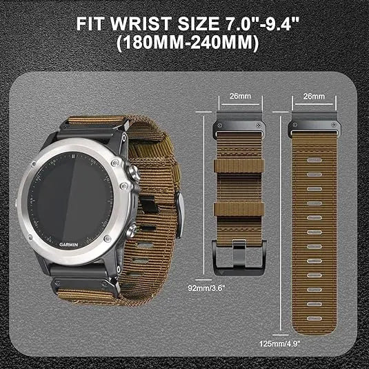 QuickFit 22mm 26mm Nylon Strap For Garmin Fenix 7 7X 6X Pro/Epix Pro Gen 2 51mm 47mm/Fenix6 5Plus 5XPlus Braided Watchband