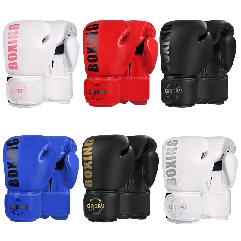 6/8/10/12oz Boxing Gloves Professional Adult Sanda Muay Thai Fighting Gloves Men and Women Training Sandbag Free Fight MMA