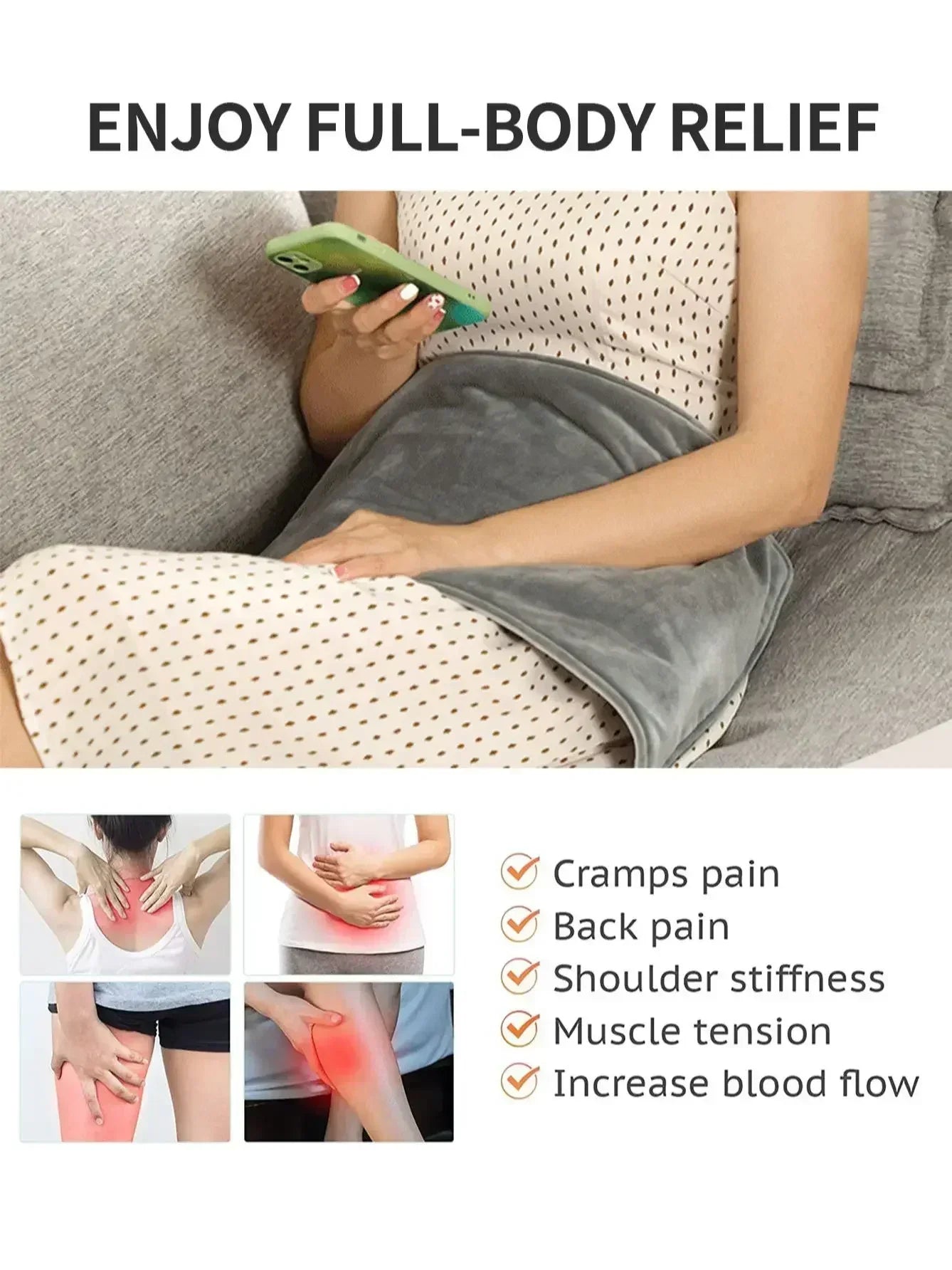 New Graphene Quick Heating Warming Pad with Adjustable Temperature and Timing USB Power Supply Office and Home Warming Handbags