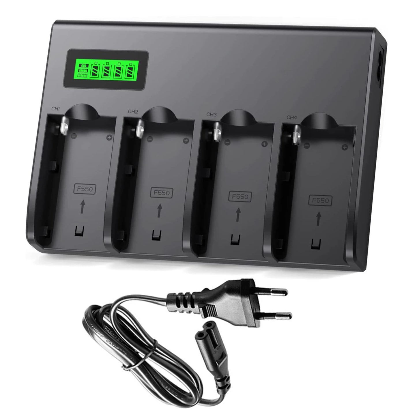 NP F960 NPF970 NP-F970 4-Channel Digital Camera Battery Charger w LCD Display for Sony NP-F550 F750 F950