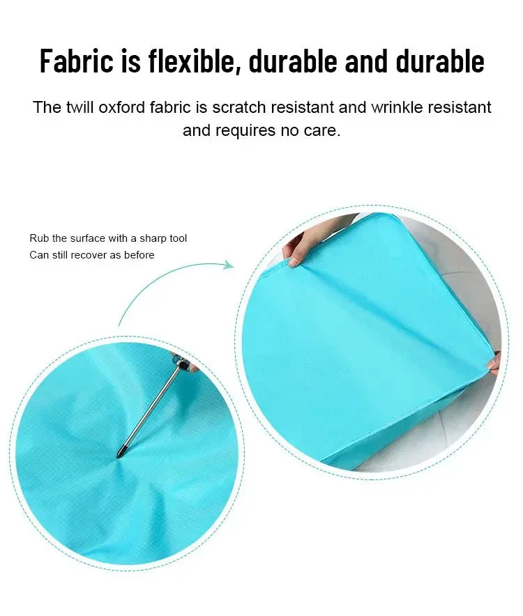 6 Pcs/Set Pink/Blue/Grey Travel Storage Bag Large Capacity Waterproof Luggage Clothing Underwear Storage with Zipper