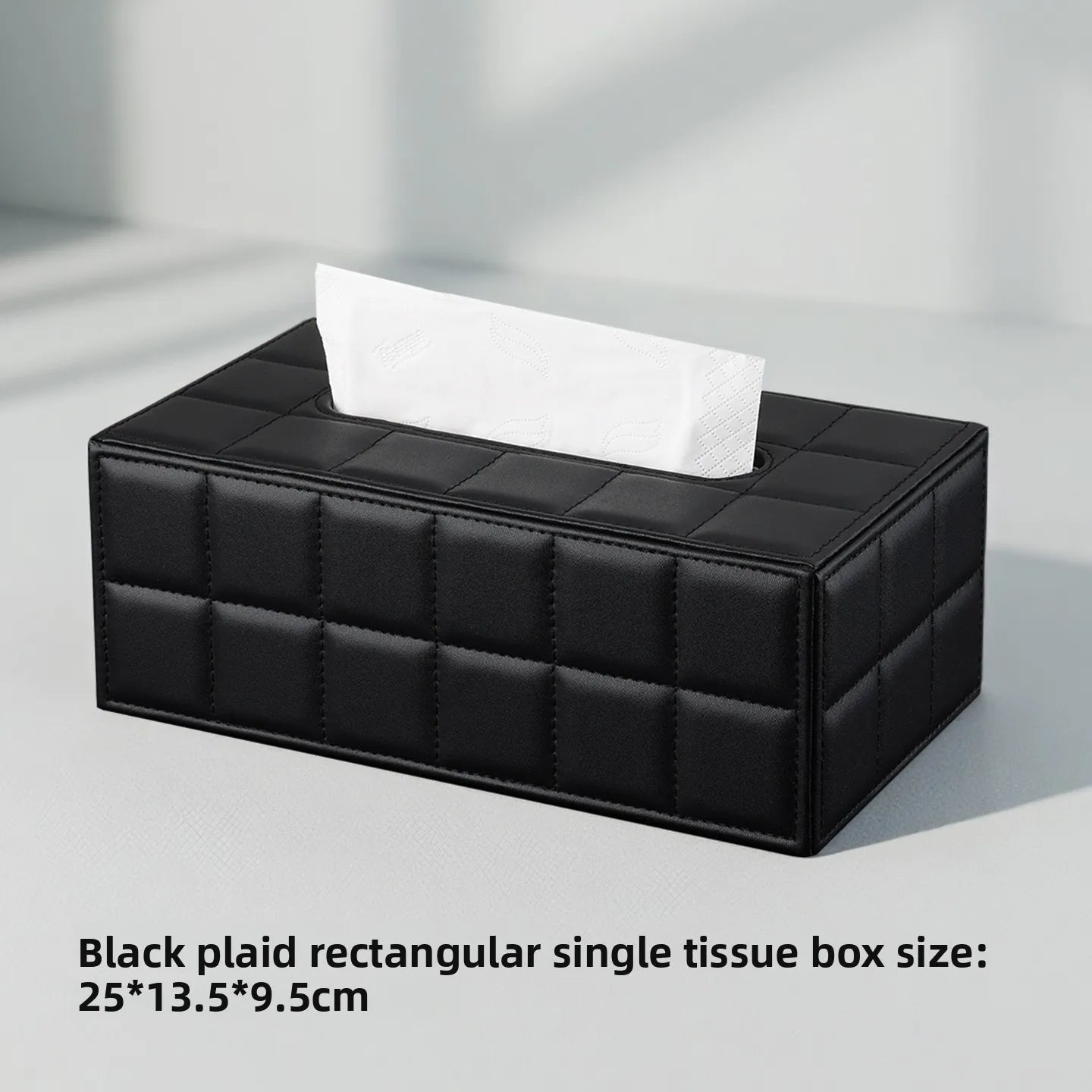 Elegant PU Leather Square Tissue Holder for Coffee Table, Decorative Napkin Paper Case for Home Hotel Restaurant Living Rooms