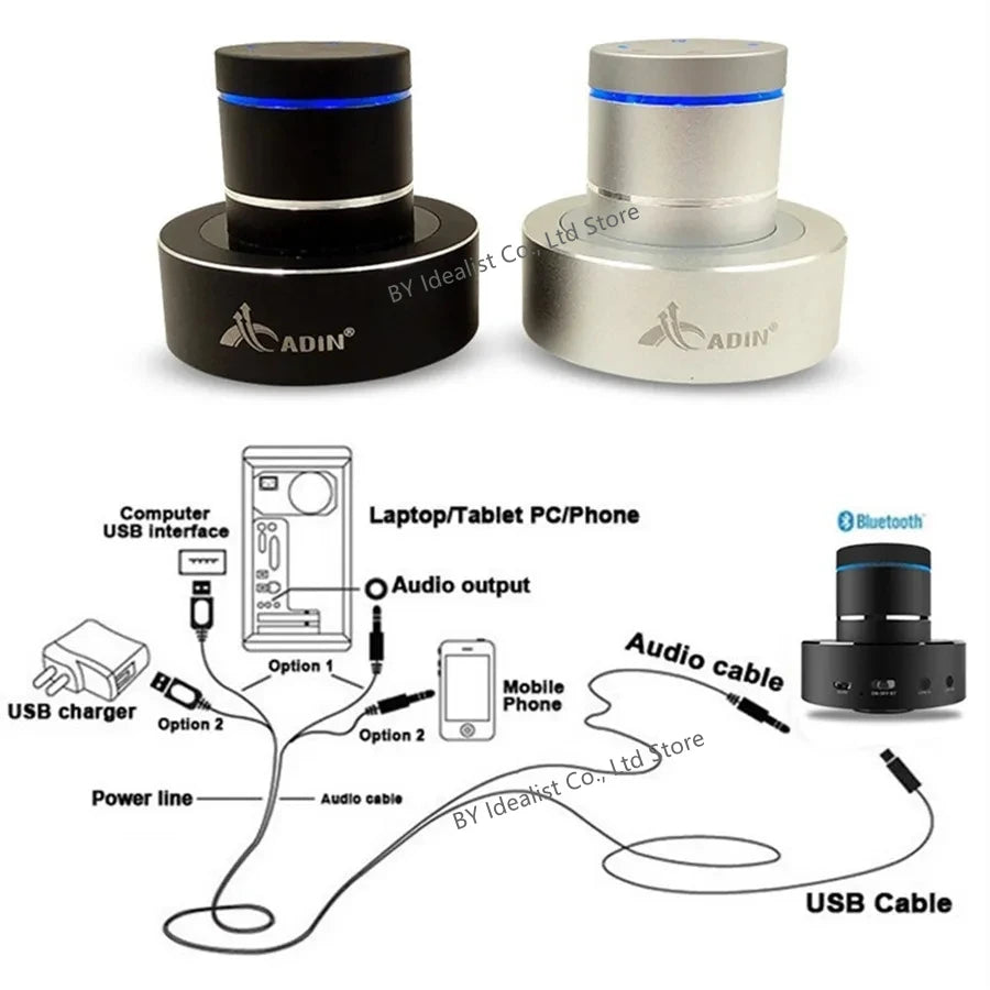 Adin 26W Vibro Wireless Bluetooth Speaker Anti-Neighbor Strong Vibration Effect Subwoofer Sound Box for Music Audio Loudspeakers