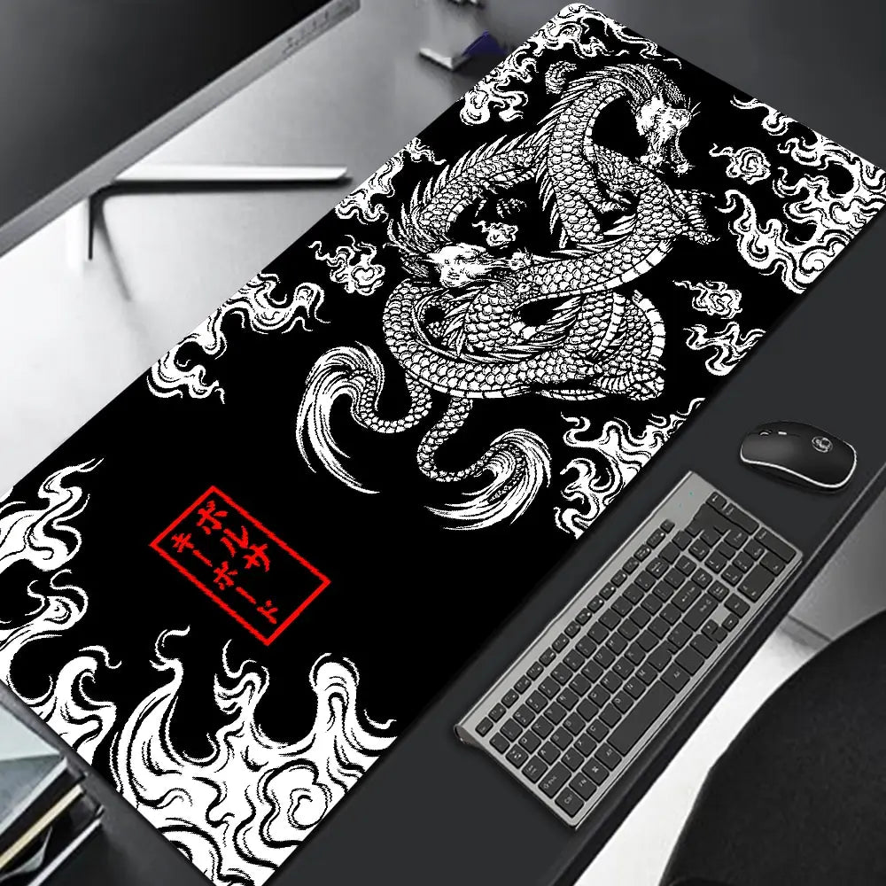 Japanese Dragon Large Gaming Mousepad Keyboard Gamer Mouse Pad on The Table Speed Desk Mat Anime Mouse Mats ，Dragon pattern