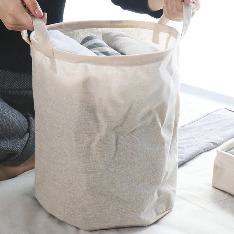 Household Dirty Clothe Basket Large Collapsible Laundry Basket Foldable Waterproof Bathroom Laundry Organizer Toy Storage Bucket