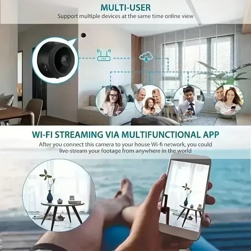 A9 WiFi Mini Camera Wireless Video Recorder Security Protection Camera Smart Home Monitoring Camera For Infants And Pets 2026