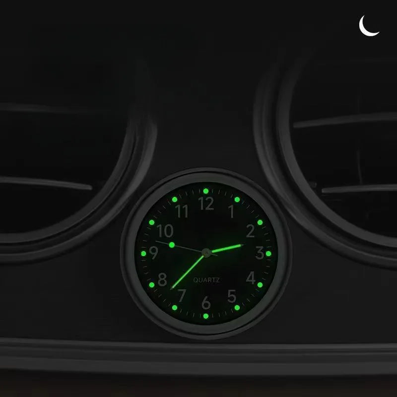 1pc Glow Decorative Car Clock Mini Quartz Watch for Car Decoration