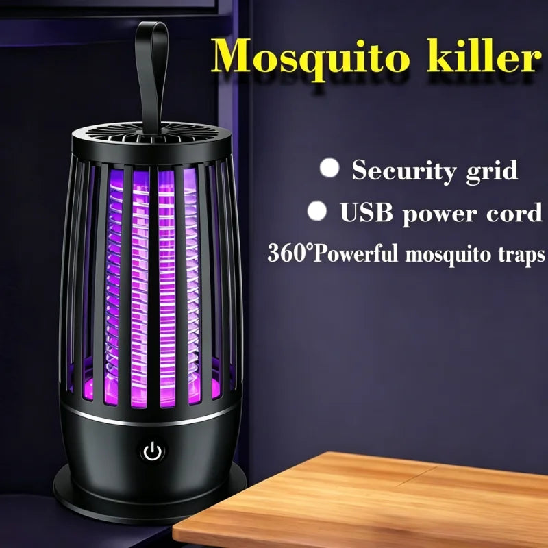 Electric Mosquito Killer Lamp USB Rechargeable Electric Shock Insect Zapper UV Light Mosquito Fly Trap Portable Indoor Home Bug