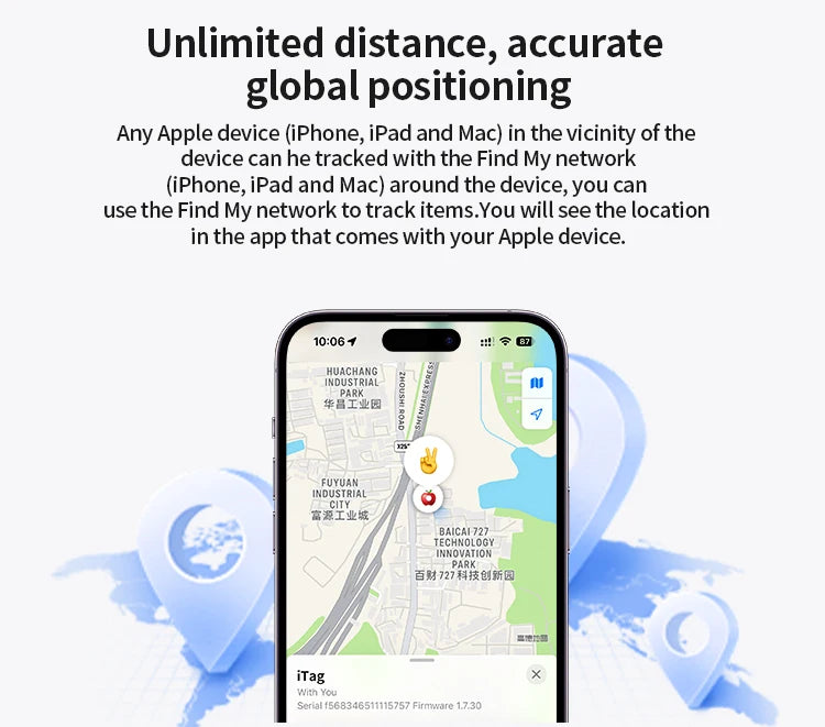 Anti-lose Security Finder Long-Distance Tracker for Apple Find My Voice Locate Suitcase Keys Bag Toys Smart Tag for IOS iPhone
