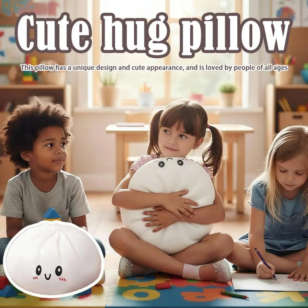 Large Steamed Bun Squeeze Toy Big Squishies Anti Stress Reliever Fidget Toy for Adults Kids Birthday Gift Soft Food Pillow Decor
