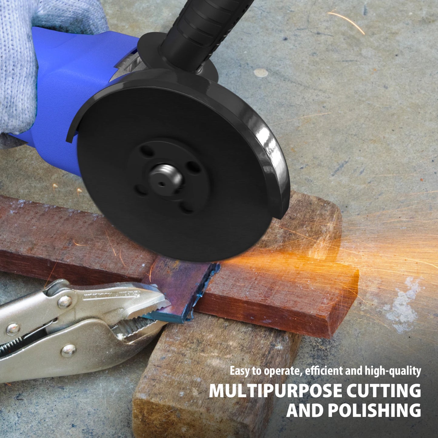 DayPlus 115mm Angle Grinder 4.5 inch 240V 5000W 12000rpm Electric Grinding Sander Corded for Metal,Tile Cutting Polishing M14