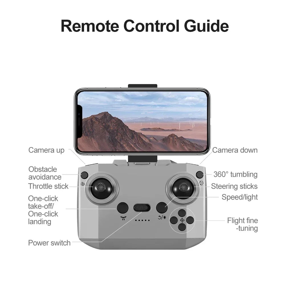 Lenovo V66 Mini Drone | 4K HD Camera, WiFi FPV, Obstacle Avoidance, Pocket-Sized RC Helicopter & Quadcopter