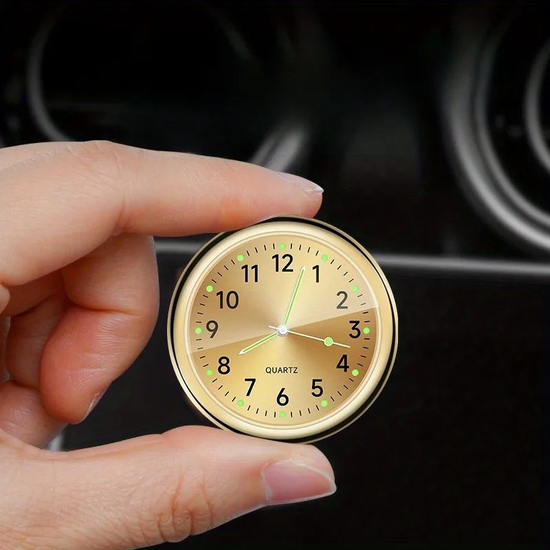 1pc Glow Decorative Car Clock Mini Quartz Watch for Car Decoration
