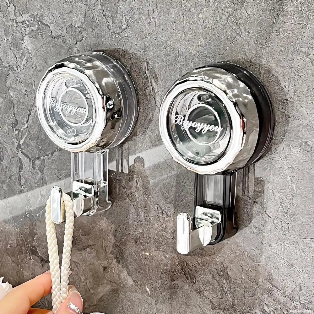 Fashion Powerful Suction Cup Hooks Vacuum Reusable Shower Hooks Heavy Duty Clothes Hook Traceless Clothes Hook