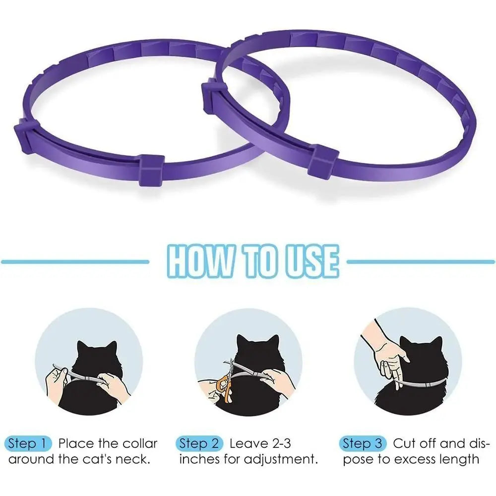 38cm/63.5cm Pet Calming Collar Necklace Anxiety Stress Reduction Pacify Soothing Adjustable Waterproof TPR Cats Dogs Supplies