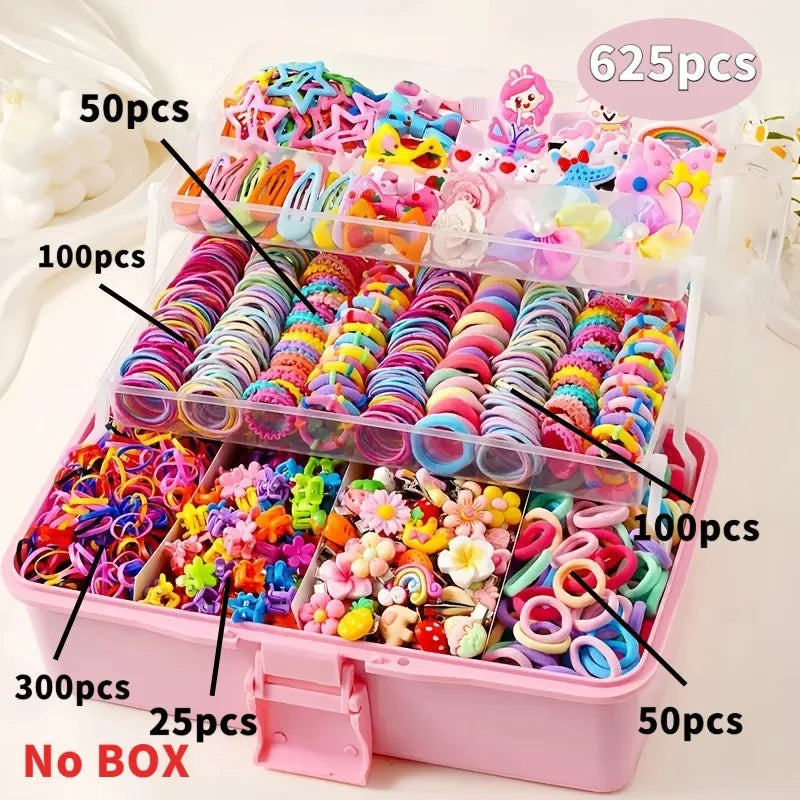 500 pieces of Valentine’s Day pink, adorable hair accessories | The perfect gift set for photography and attending parties.