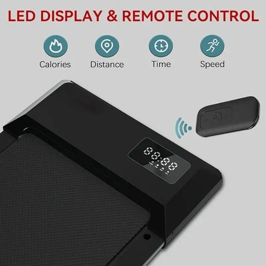 300 Ibs Weight Capacity 2.5 HP 2 in 1 Portable Treadmill for Home with Remote Control LED Display Walking Pad Treadmill