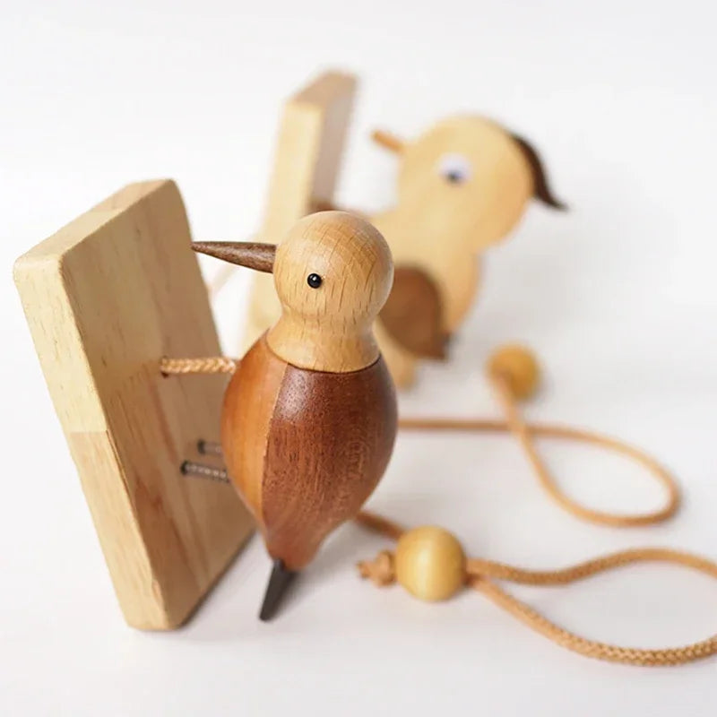 Wooden Woodpecker Doorbell Entrance Wireless Door Bell Creative Woodpecker Shaped Doorbell Door Bell Decor Home Decoration
