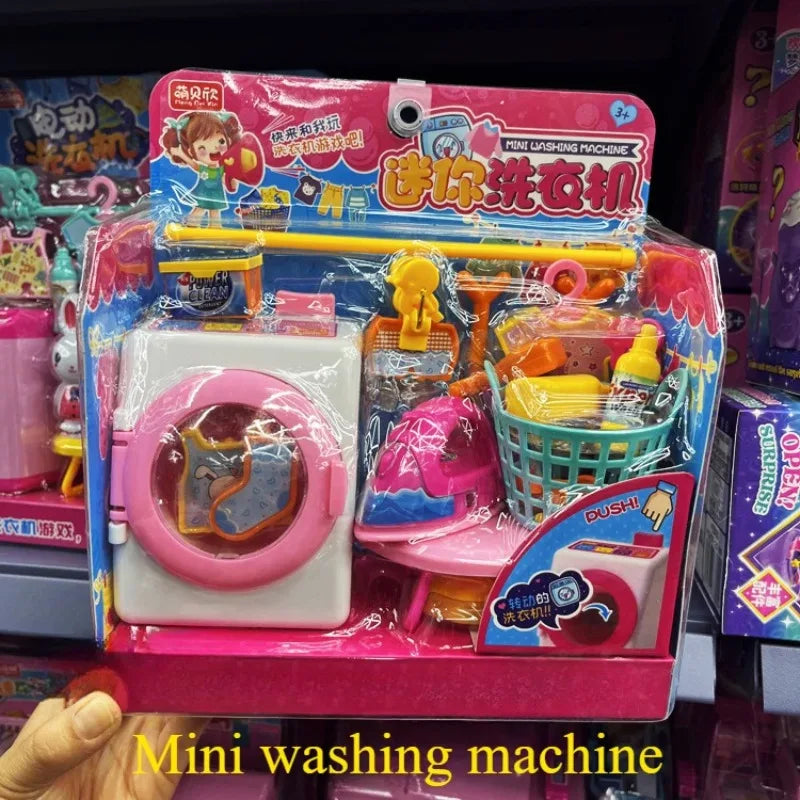 Mini Cashier Toy Cash Register Playset Pretend Play Set for Kids Vending Machine Pet Care House Water Dispenser Gift for Toddler