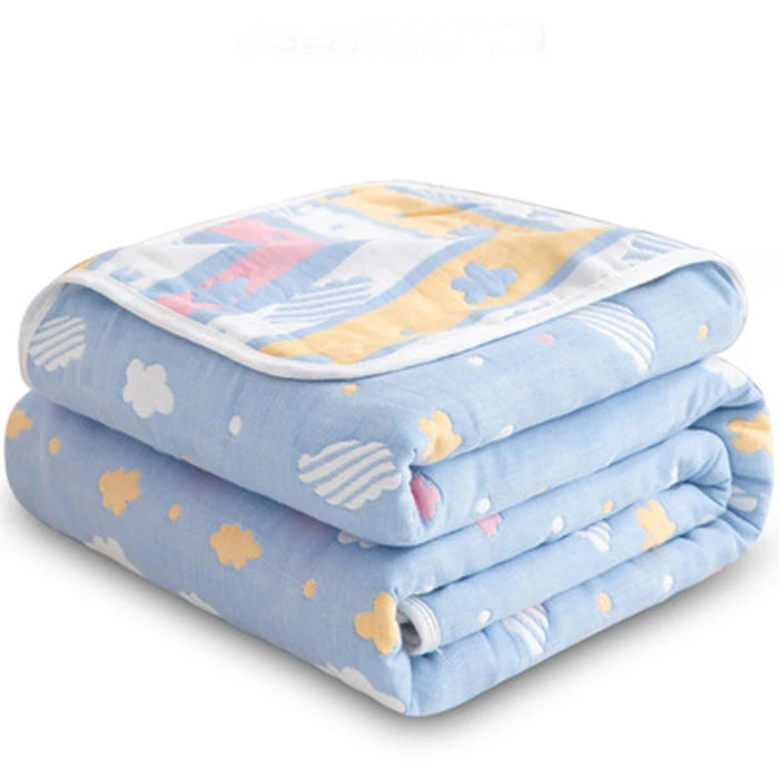 Chiffon towel, 6-layer cotton duvet, adult and children, double bed, air conditioner, fine duvet, extra large bedding