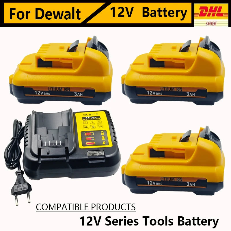 For DEWALT DW089LG 12V Laser Level battery .for Dewalt 12V battery DCB120 DCB124 DCD701F2 Power Tools/Laser Level