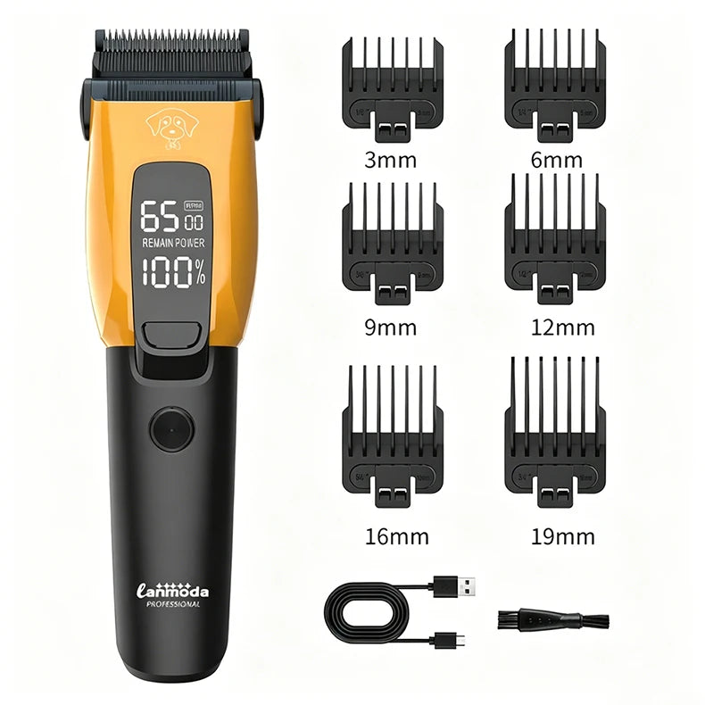 Pet Clipper Professional Dog Hair Trimmer Cat Grooming Shaver Type-C Charged Electric Puppy Cutting Machine for Small Big animal