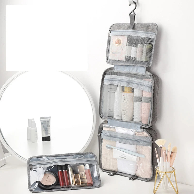 Travel Hanging Toiletry Bag Water-proof Cosmetic Storage Bag Bathroom Beauty Wash Bag AccessoryTowel Bag Wet Dry Separated Bag