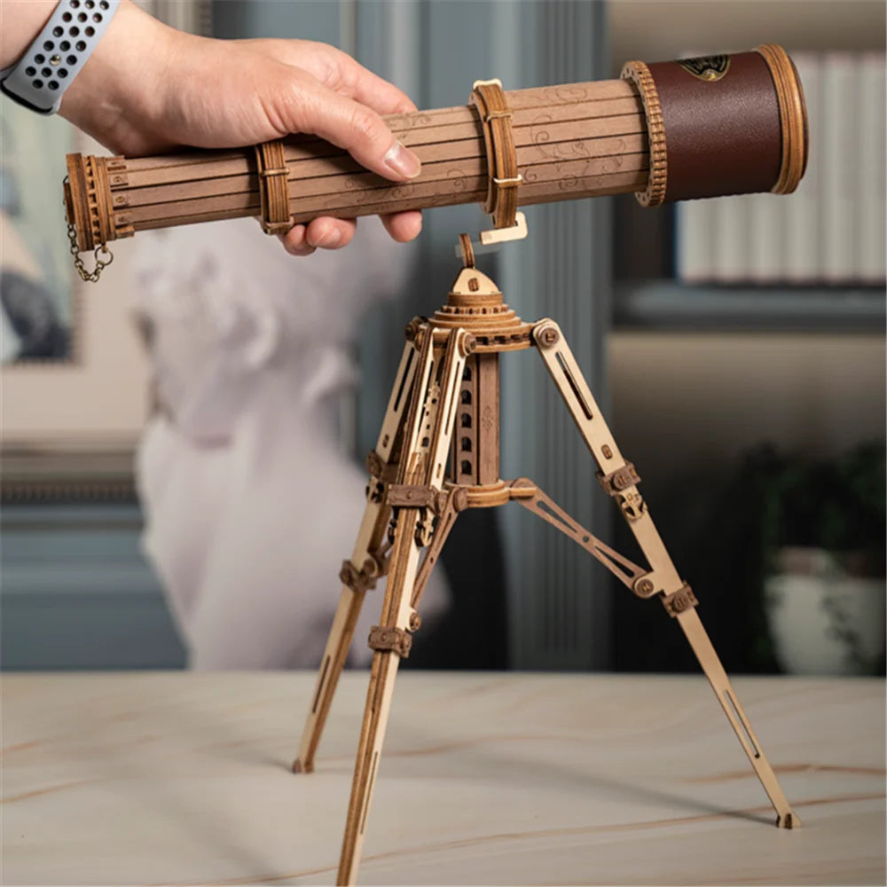 ROKR Curious Discovery Series 3D Wooden Puzzle Games Assembly Telescope Orrery Model Buliding Kits Toys Gift ST