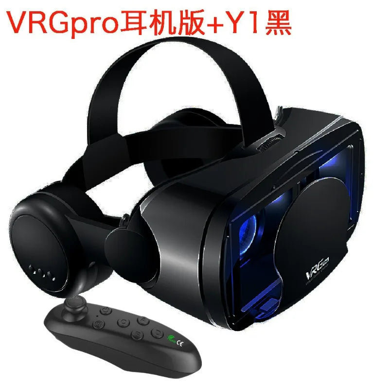VR Glasses Virtual Reality 3D VR Glasses Google Cardboard Headset for Use with Smartphone Android Virtual Glasses with Gamepad