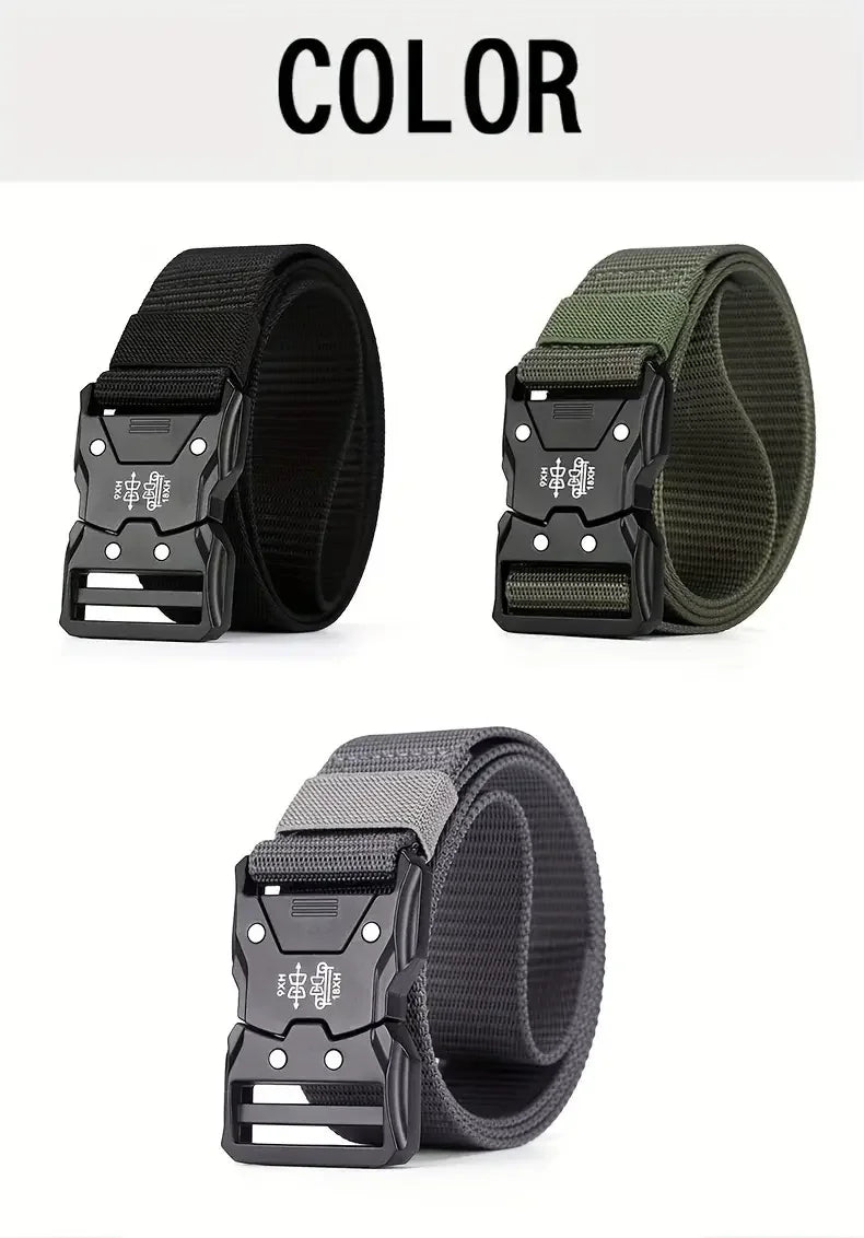 2PC Tactical Waist Belt - Durable Automatic Buckle, Perfect for Outdoor Adventures, Unisex Accessories for Men and Women