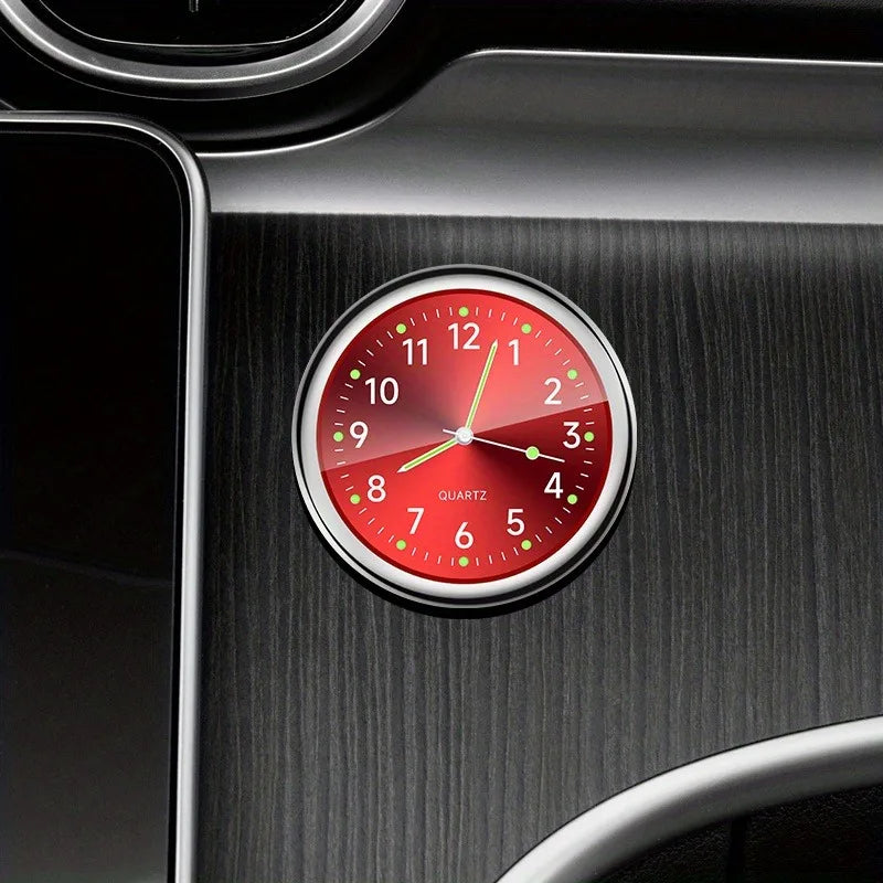 1pc Glow Decorative Car Clock Mini Quartz Watch for Car Decoration