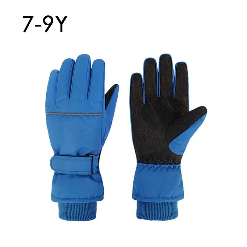 2025 Children Ski Gloves Keep Finger Warm Waterproof Thicken Mittens Winter Snowboard Snow Kids Gloves for Boys Girl Accessories