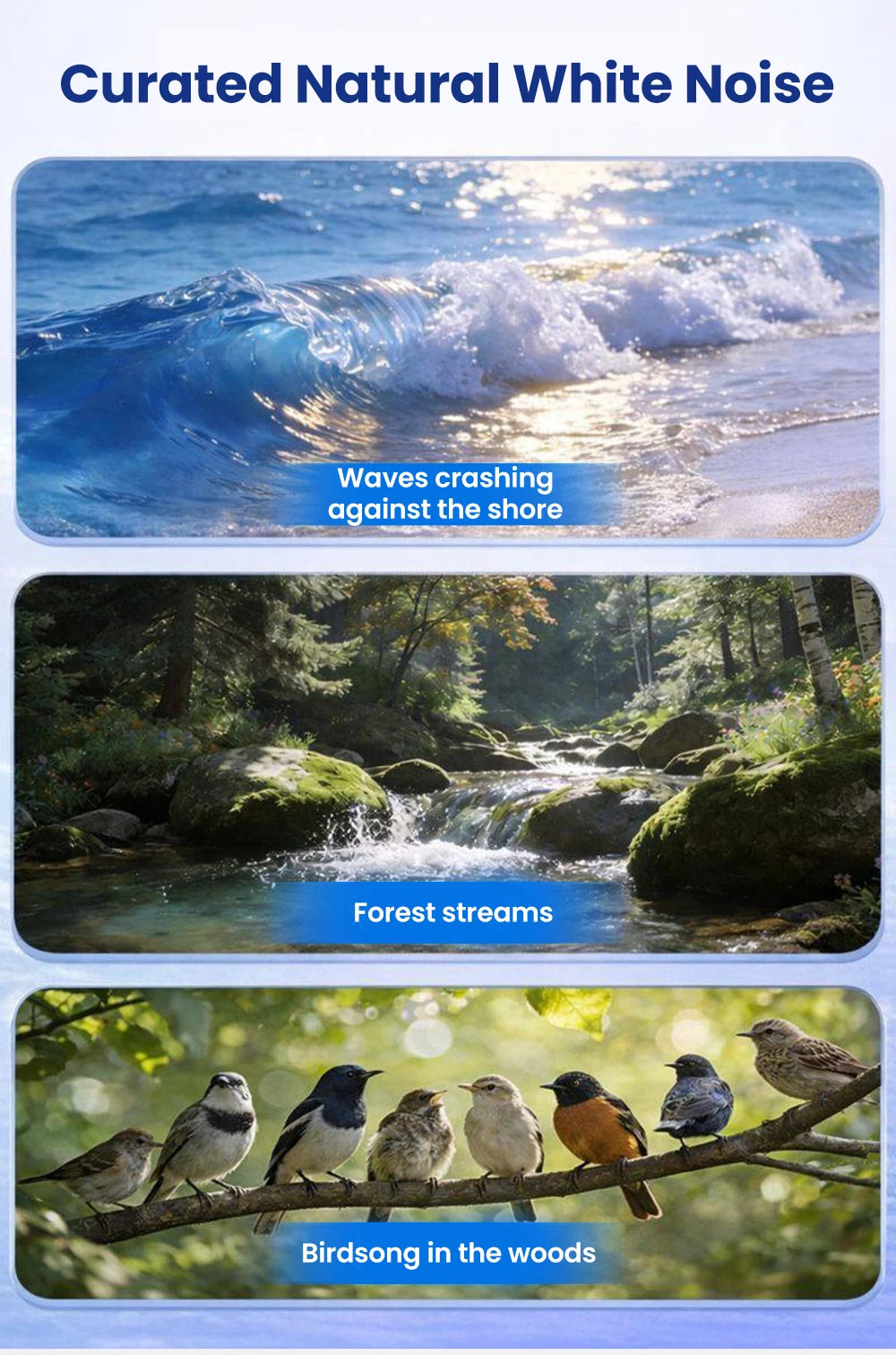 Mini Ultra Thin Bluetooth 5.4 Sleep Aid Speaker HiFi Stereo White Noise Multi-Functional under Pillow Home Sleep Timer Audio