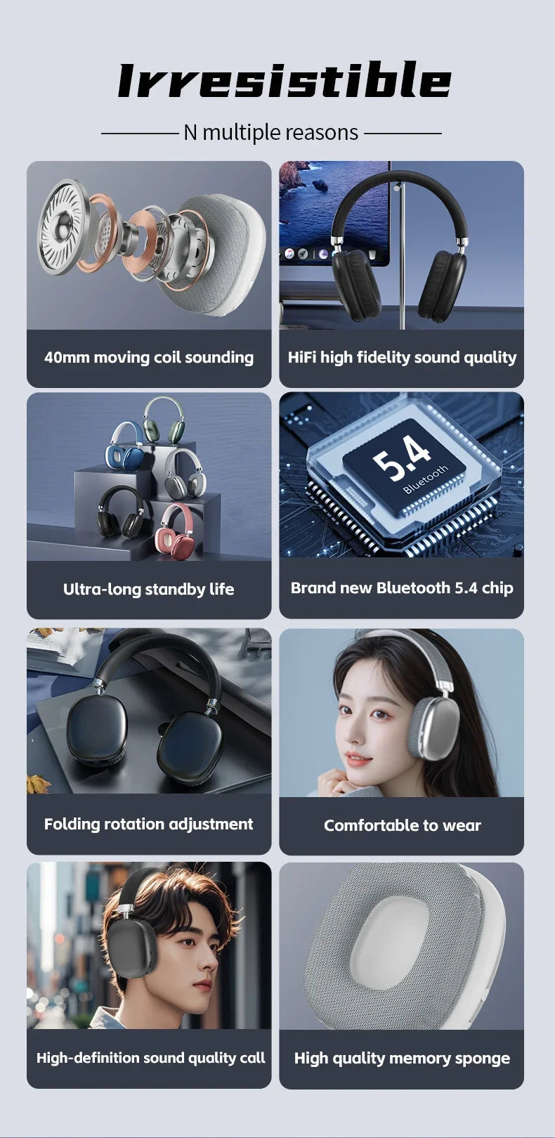 2025 NEW Air Max Bluetooth Headphones Earphone Wireless Headsets Stereo Surround Gaming Earbuds For Iphone Xiaomi Samsung Phone