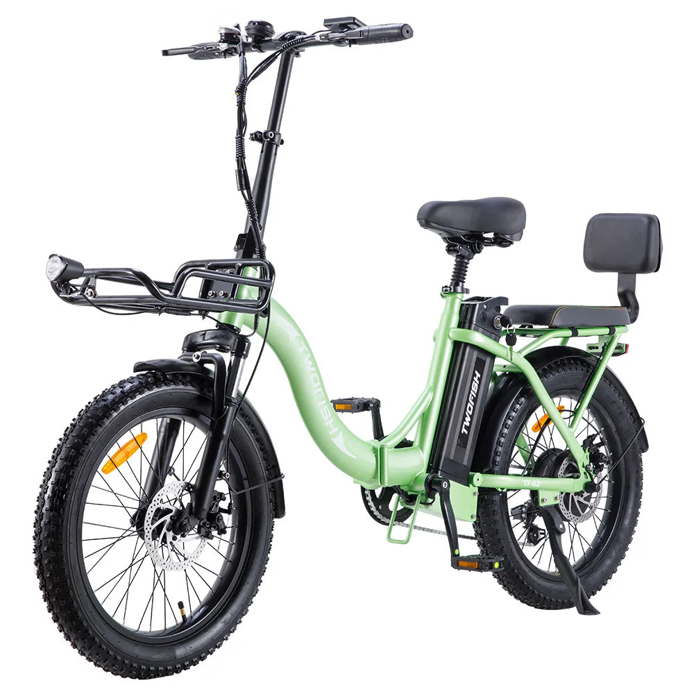 UK Stock TWOFISH TF02 E-Bike: 250W, 36V 17.8Ah, 20"x4" Tyres, 25km/h Max Speed, 100km Max Range, Disc Brakes, Front Suspension