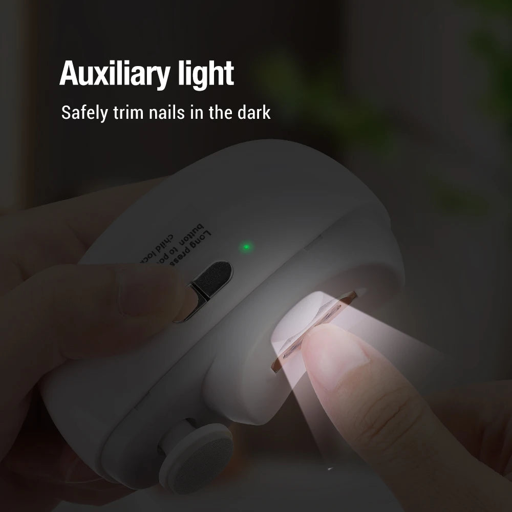 2 in 1 Electric Nail Clipper Grinding and Polishing Multifunctional Portable Automatic Nail Grinder Electric Manicure Tool