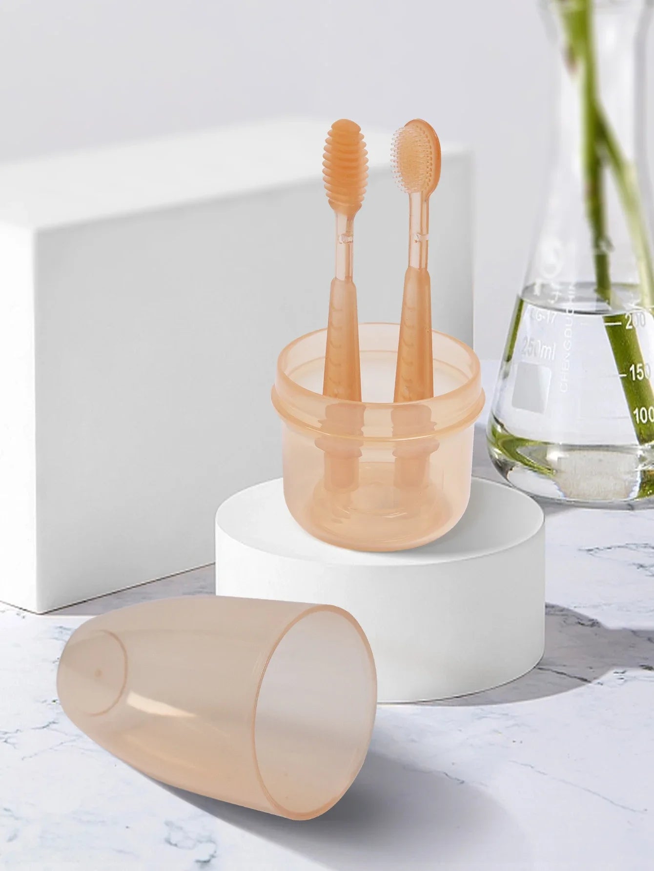 Baby Silicone Toothbrush 3d Wrapped Teeth Tongue Massage Brush Gently Cleans Milk Stains For Training Brush Teeth Child