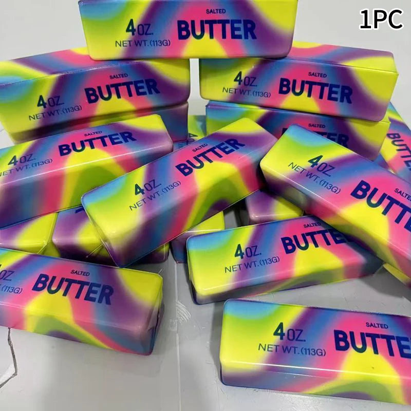 Butter Sticks Squeeze Squishy Sensory Stress Ball Stress Relief Anti-Anxiety Butter Chocolate Party Favors Gift 버터 해압
