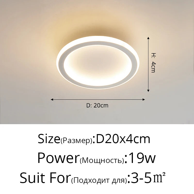 Modern Nordic Led Ceiling Light Square Minimalist Lamps for Kitchen Living Dining  Room Art Home Decoration Chandelier