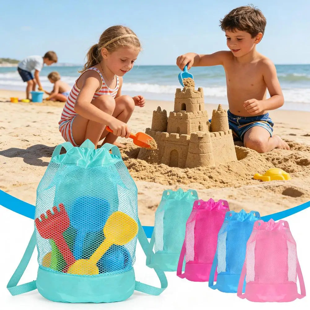 Beach Toy Organizer Backpack Lightweight Travel Bag for Sand Play Gear, Outdoor Adventures ﻿