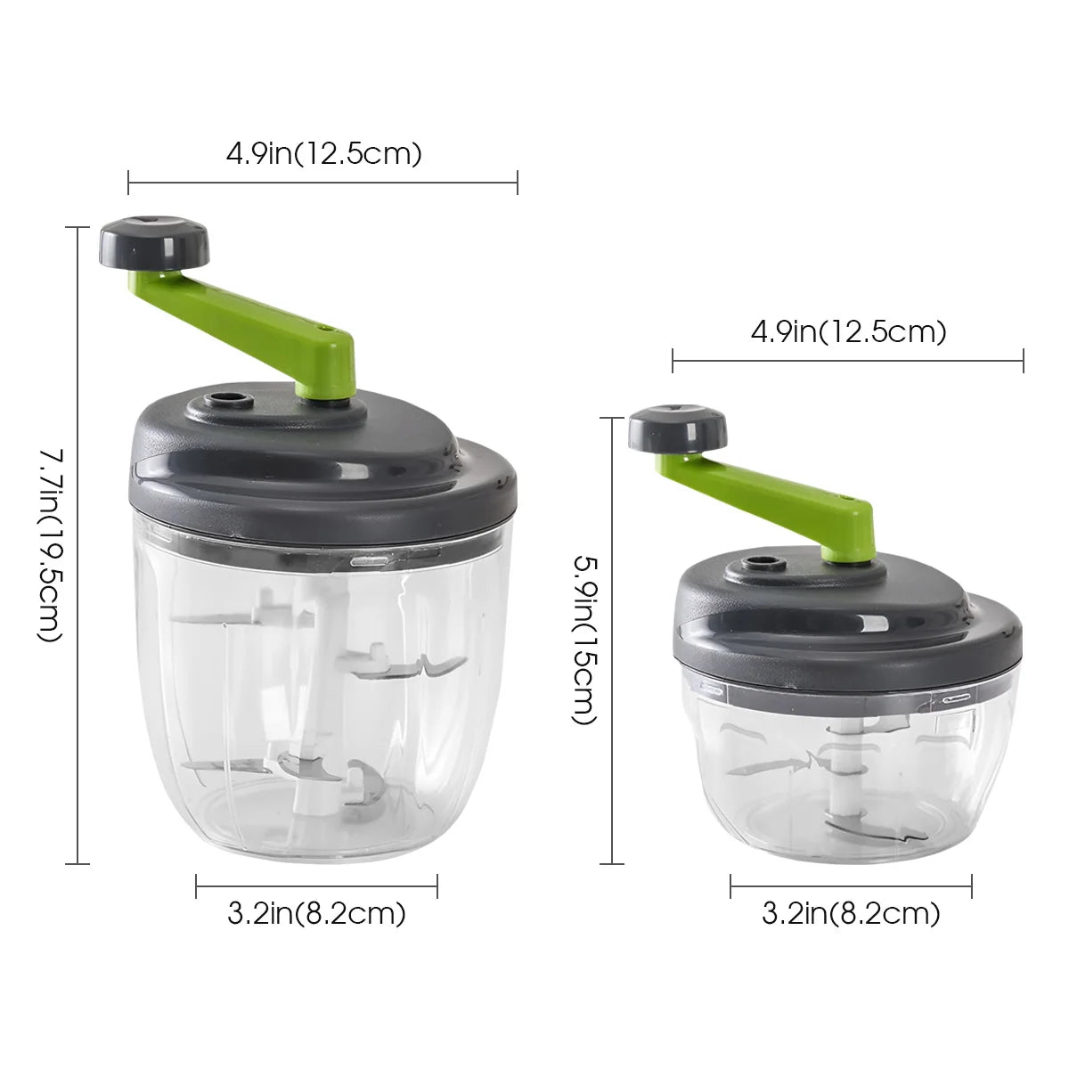 1Pcs 520ml/900ml Hand Crank Garlic Pulverizer Manual Garlic Mashers Meat Grinder Food Vegetable Chopper Kitchen Gadgets