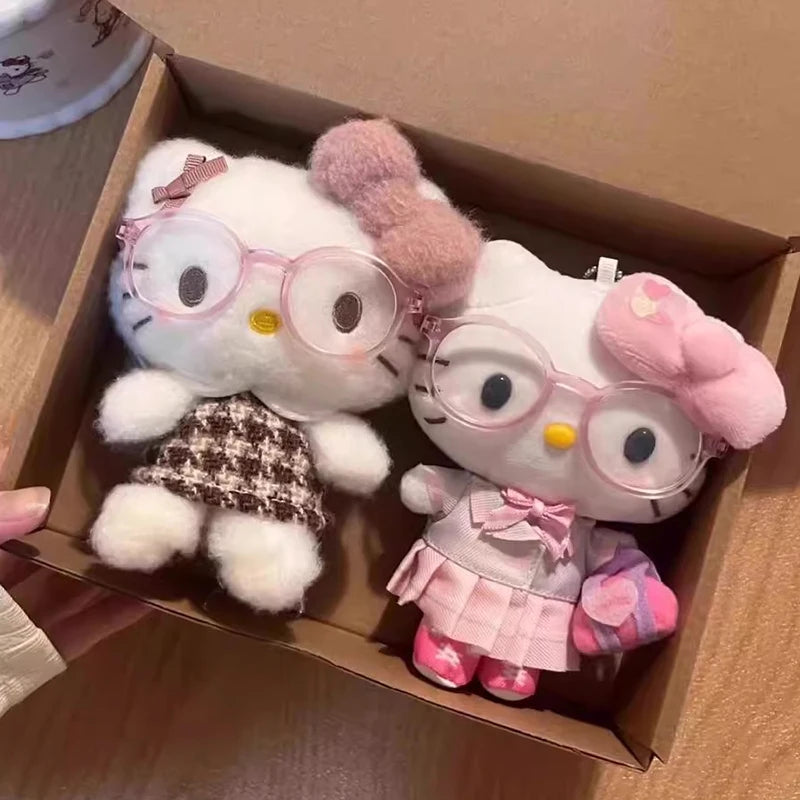 Kawaii Hello Kitty Keychain Cute Cartoon Bag Pendant Plush Doll Charms Car Key Ring Backpack Accessories Women Girl Gifts