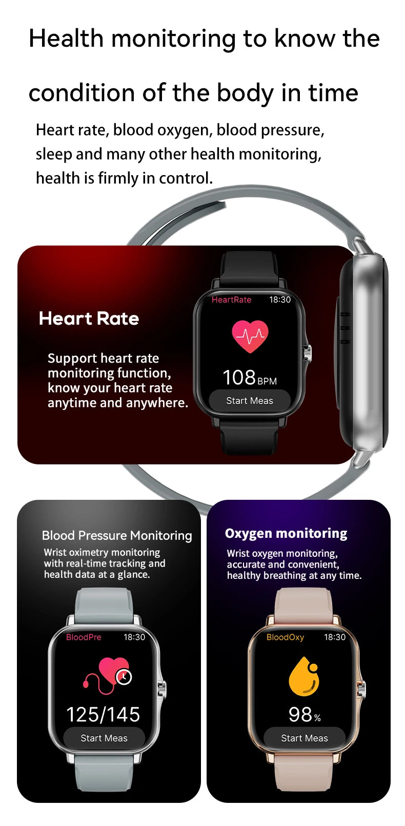 LAXASFIT 2026 Smart Watch 1.83 Inch HD Display Answer Make Call Message Preview Sport Modes DIY Dial Weather Forecast Men Women